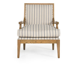 Crocker Accent Chair Blue Stripe