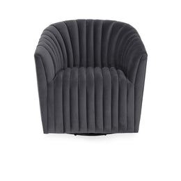 Arline Swivel Accent Chair Gray