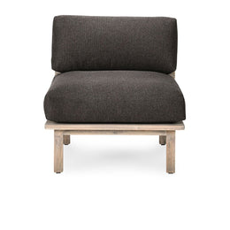 Podium Outdoor Armless Chair Charcoal