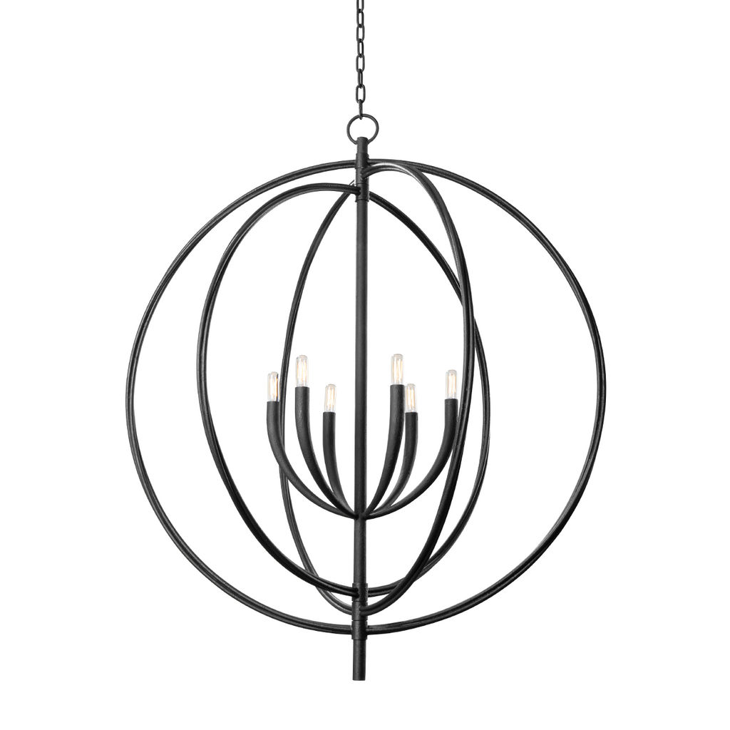 Fillea 6 Light Pendant - Black Iron