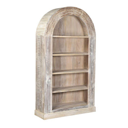 Alta Arch Bookcase Bleached White