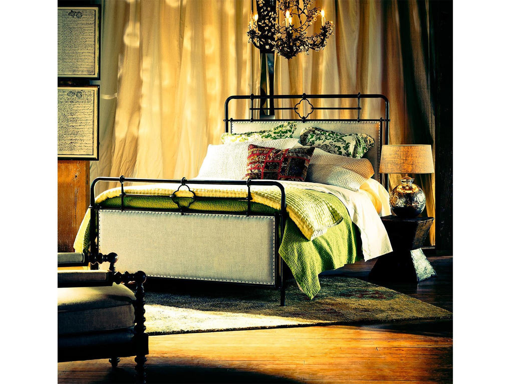 Upholstered Metal King Bed