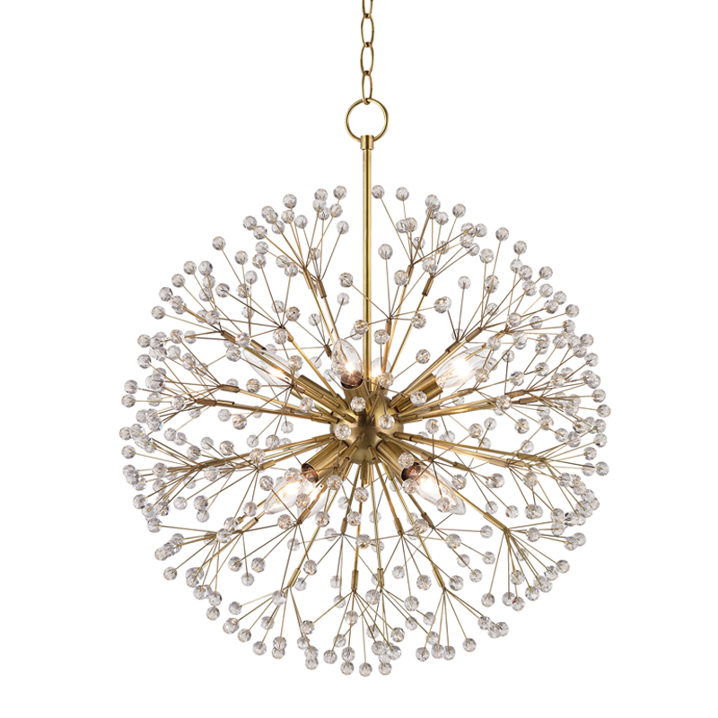 Dunkirk Chandelier 24" - Aged Brass