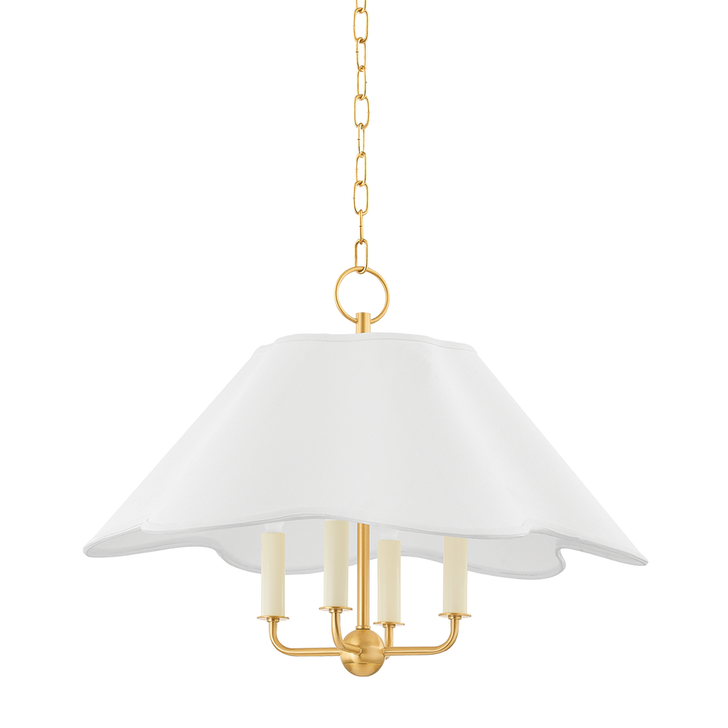 Rosanna 4 Light Chandelier - Aged Brass