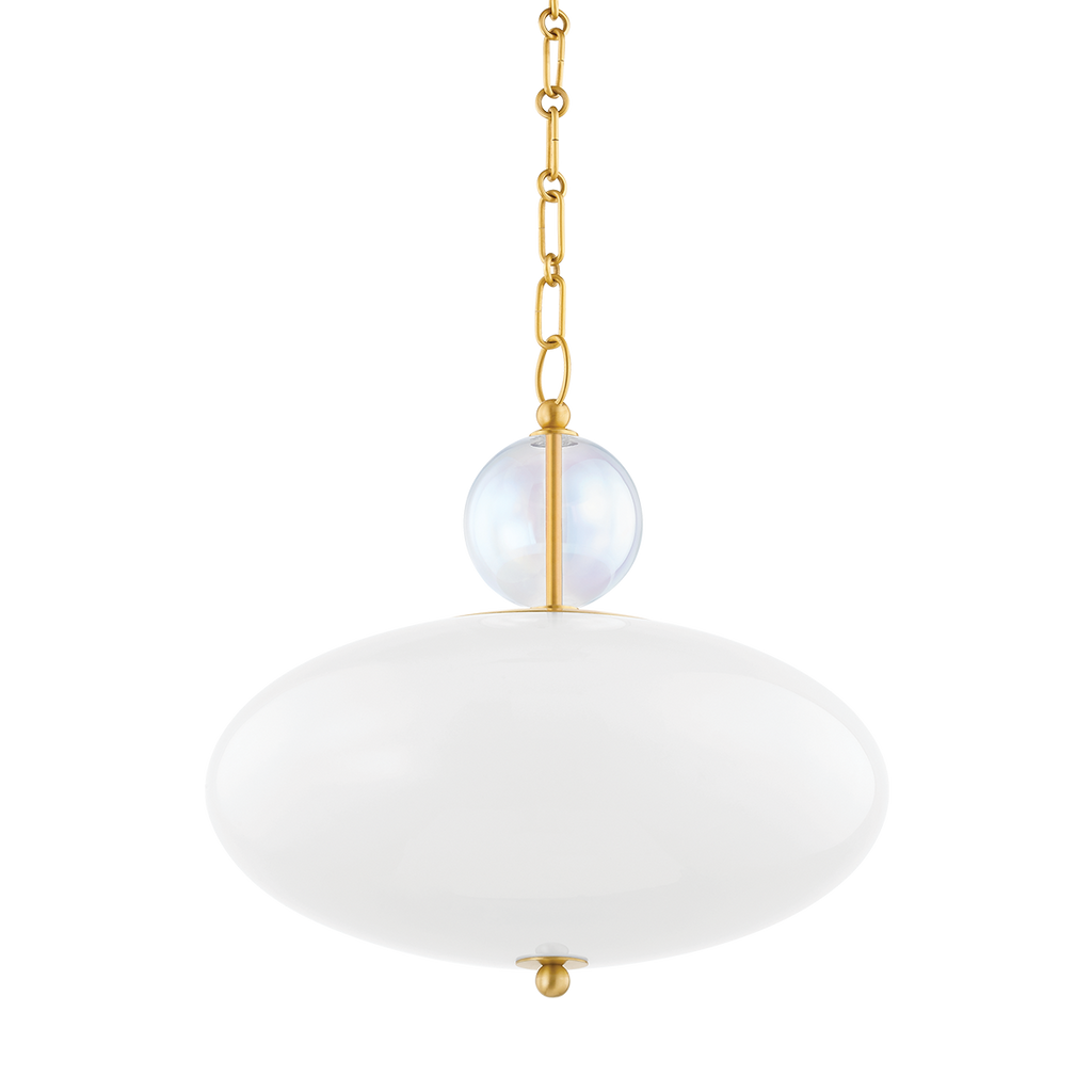 Viviana 1 Light Pendant - Aged Brass