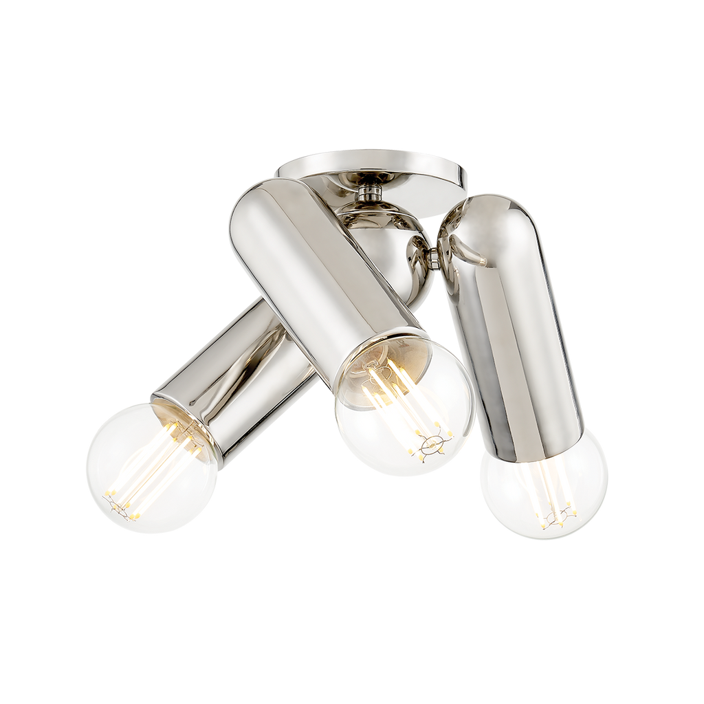 Lolly 3 Light Flush Mount - Polished Nickel