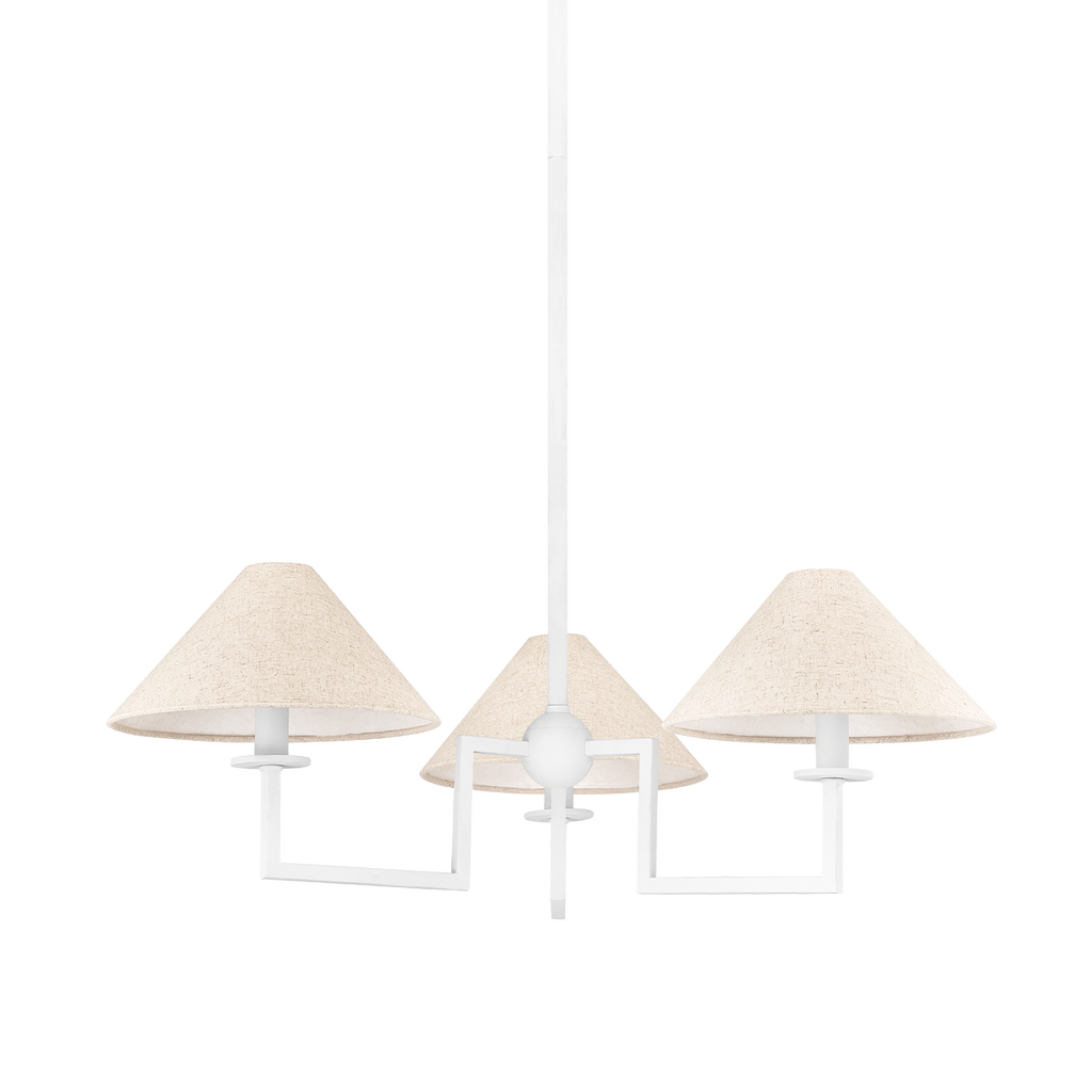 Gladwyne 3 Light Chandelier - Textured White