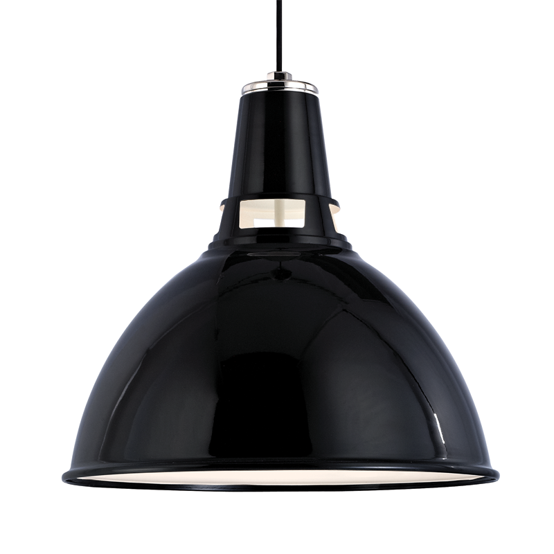 Lydney Pendant 13" - Black Polished Nickel