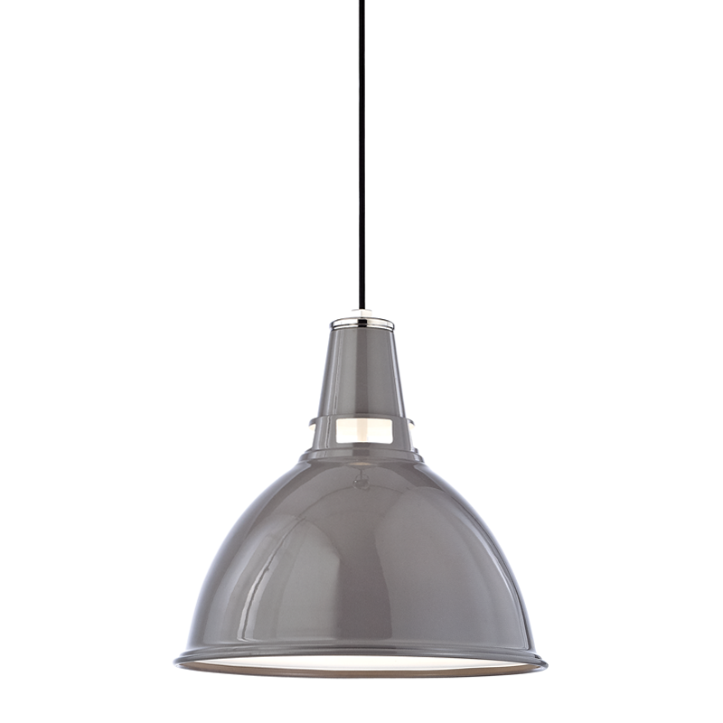 Lydney Pendant 13" - Grey Polished Nickel