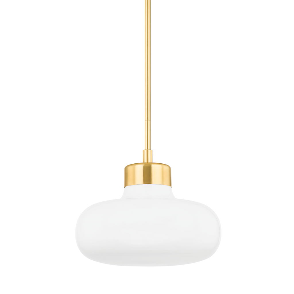 Eliana 1 Light Pendant - Aged Brass