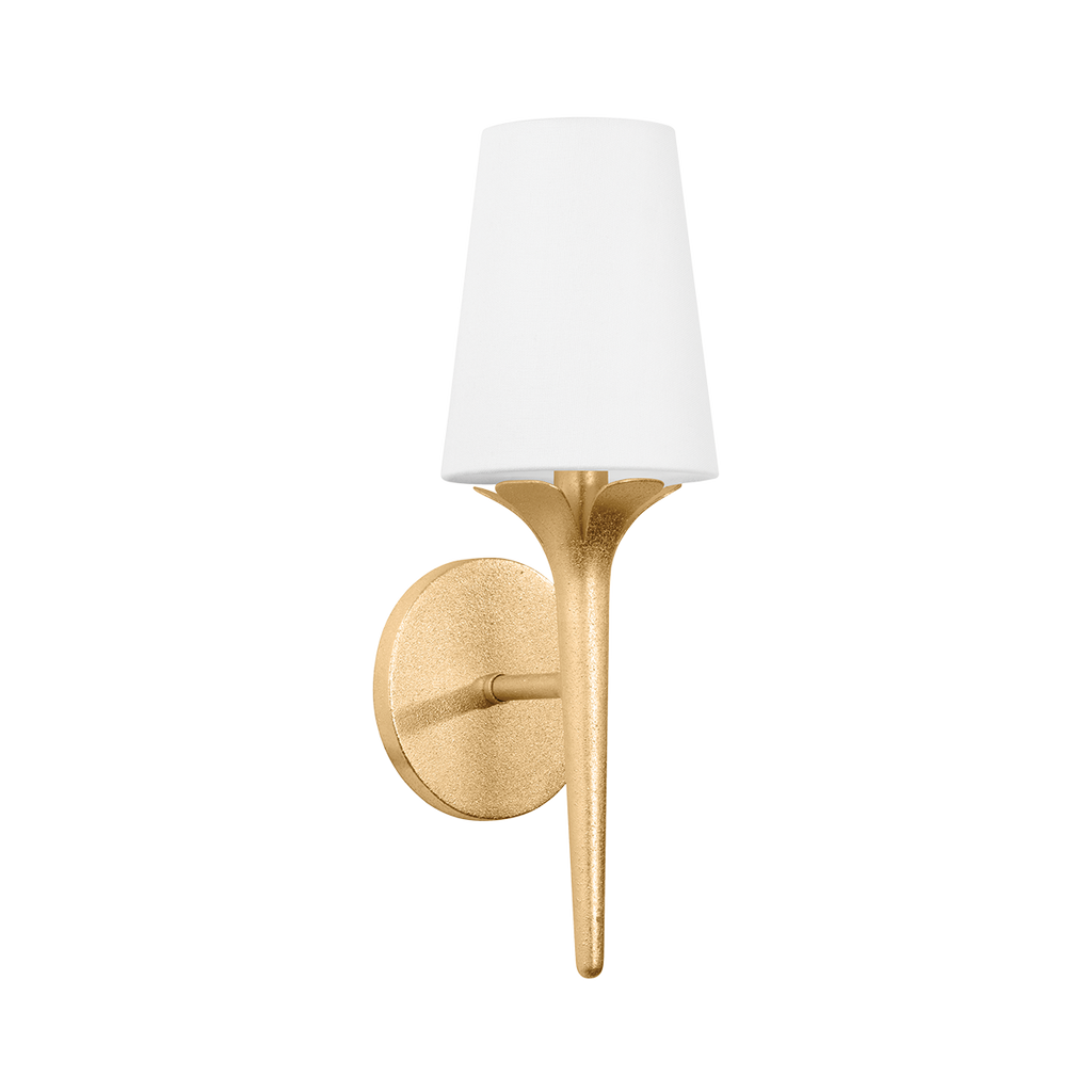 Emily 1 Light Wall Sconce - Gold Leaf