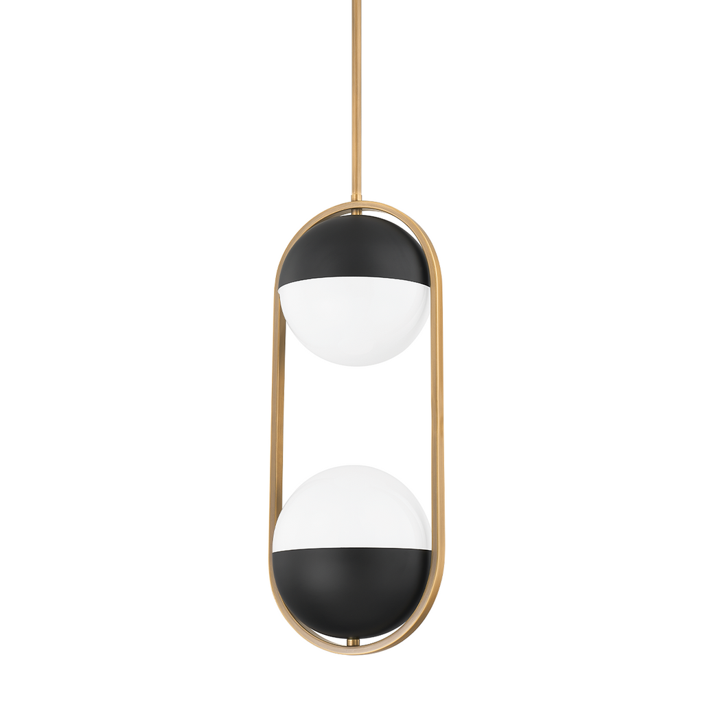 Willard 2 Light Pendant - Patina Brass