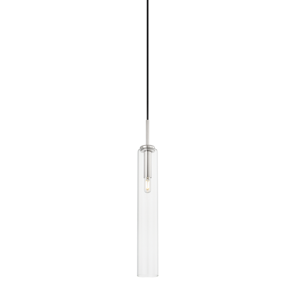 Nyah 1 Light Pendant - Polished Nickel 22.25"