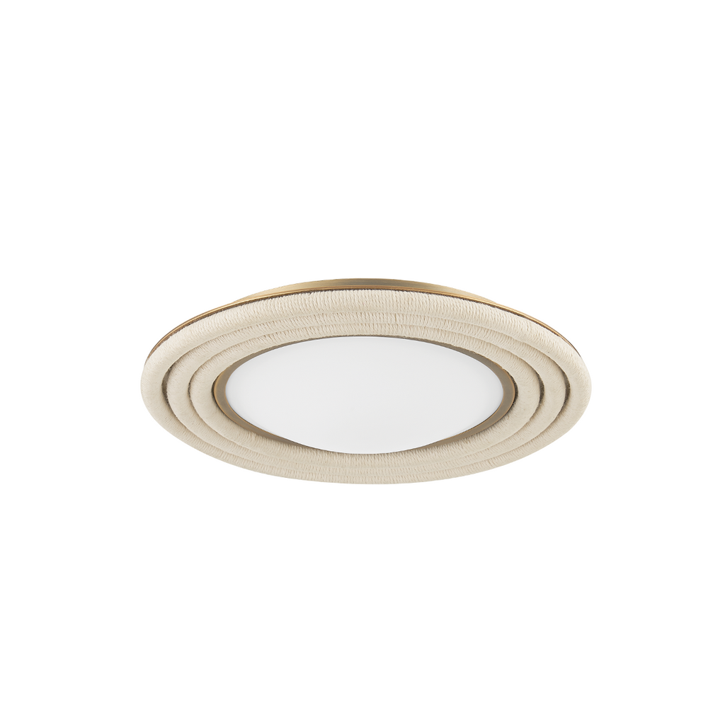 Zion Led Flush Mount - Patina Brass 2"