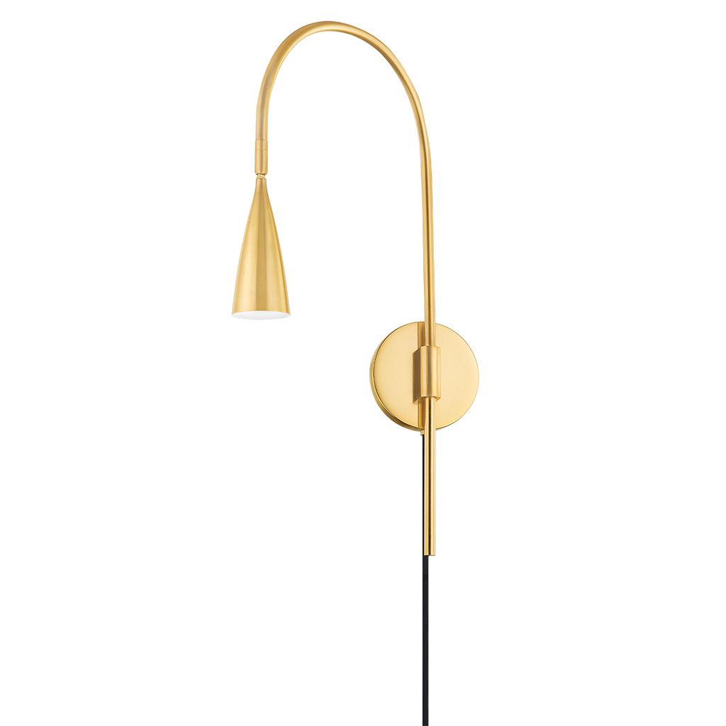Jenica 1 Light Portable Sconce - Aged Brass
