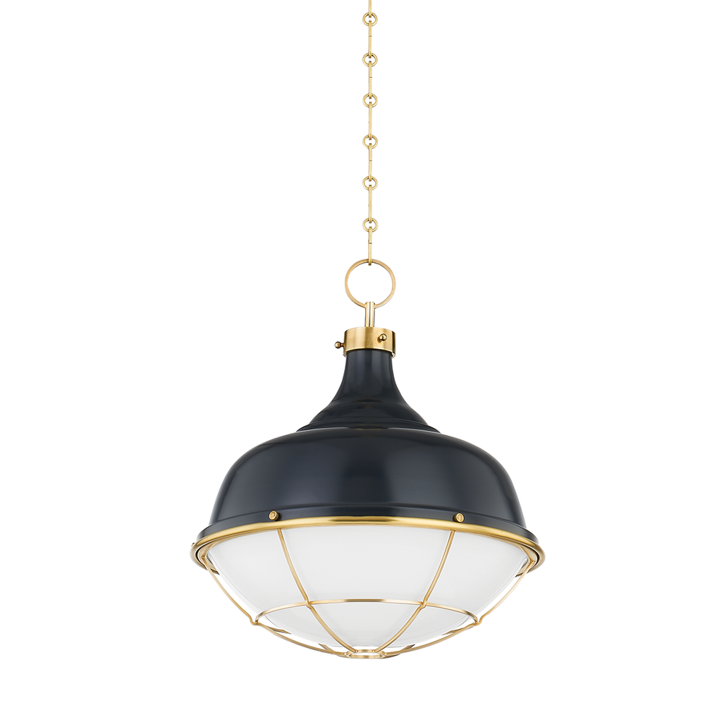 Holkham 1 Light Pendant - Dark Blue