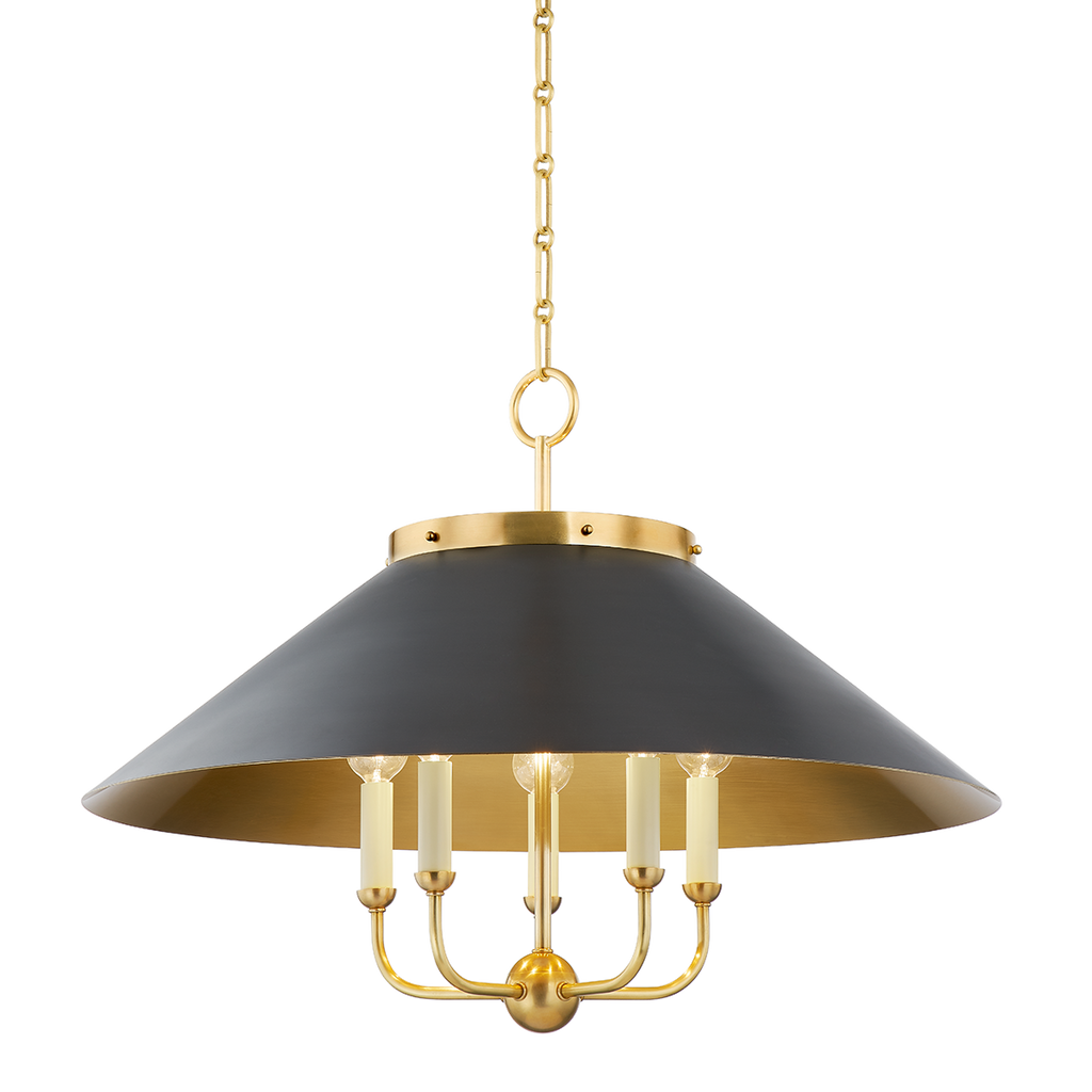 Clivedon 5 Light Chandelier - Distressed Bronze