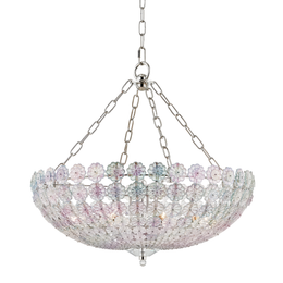 Floral Park Chandelier 25" - Polished Nickel