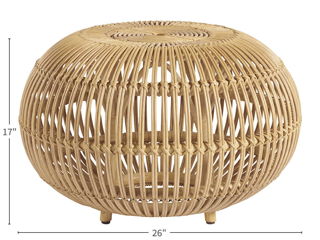 Small Rattan Scatter Table