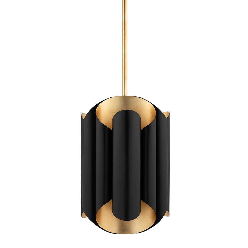 Banks Pendant - Gold Leaf/Dusk Black