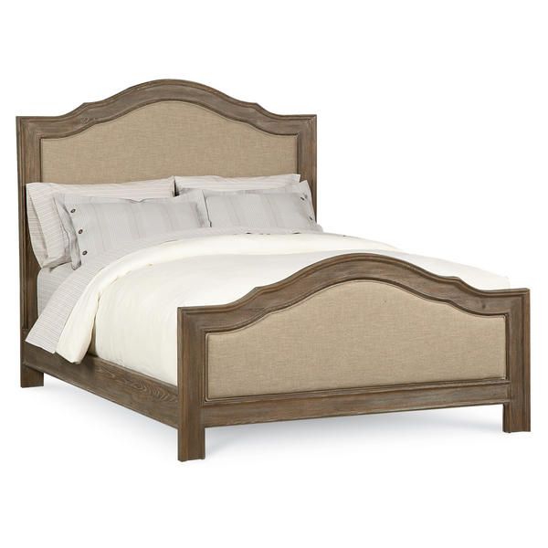 Queen Upholstered Bed-Cobblestone