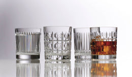 New Vintage Double Old Fashioned Glass Set of 4