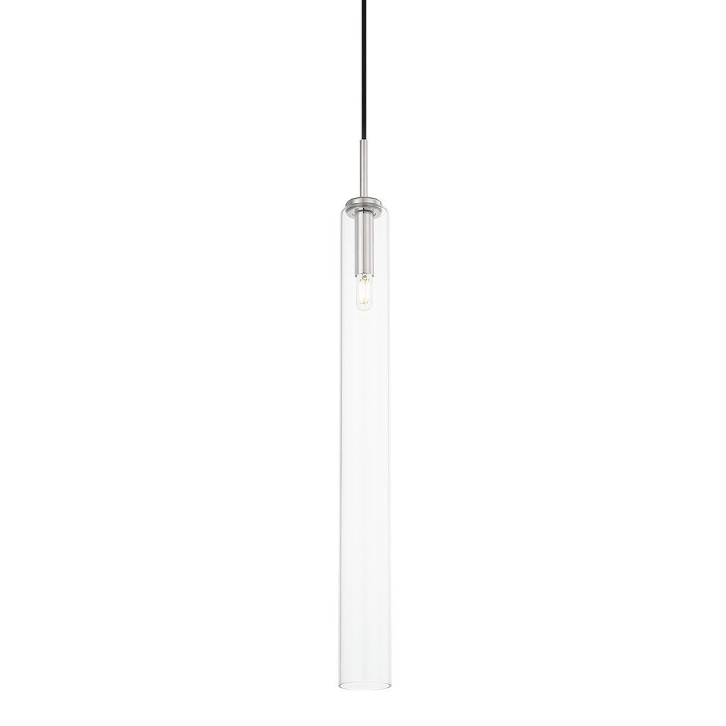 Nyah 1 Light Pendant - Polished Nickel 32.25"