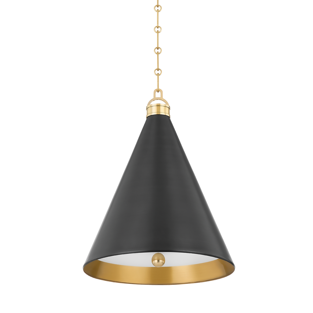 Osterley 1 Light Pendant - Aged/Antique Distressed Bronze 19"