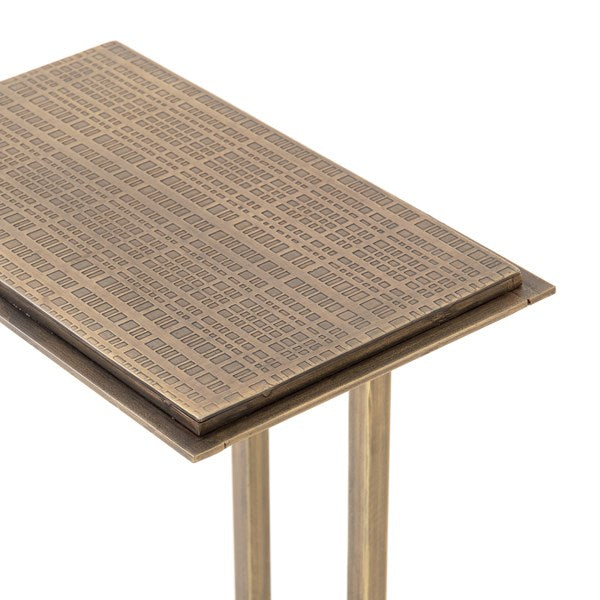 Acid Etch C Table- Antique Brass by Four Hands