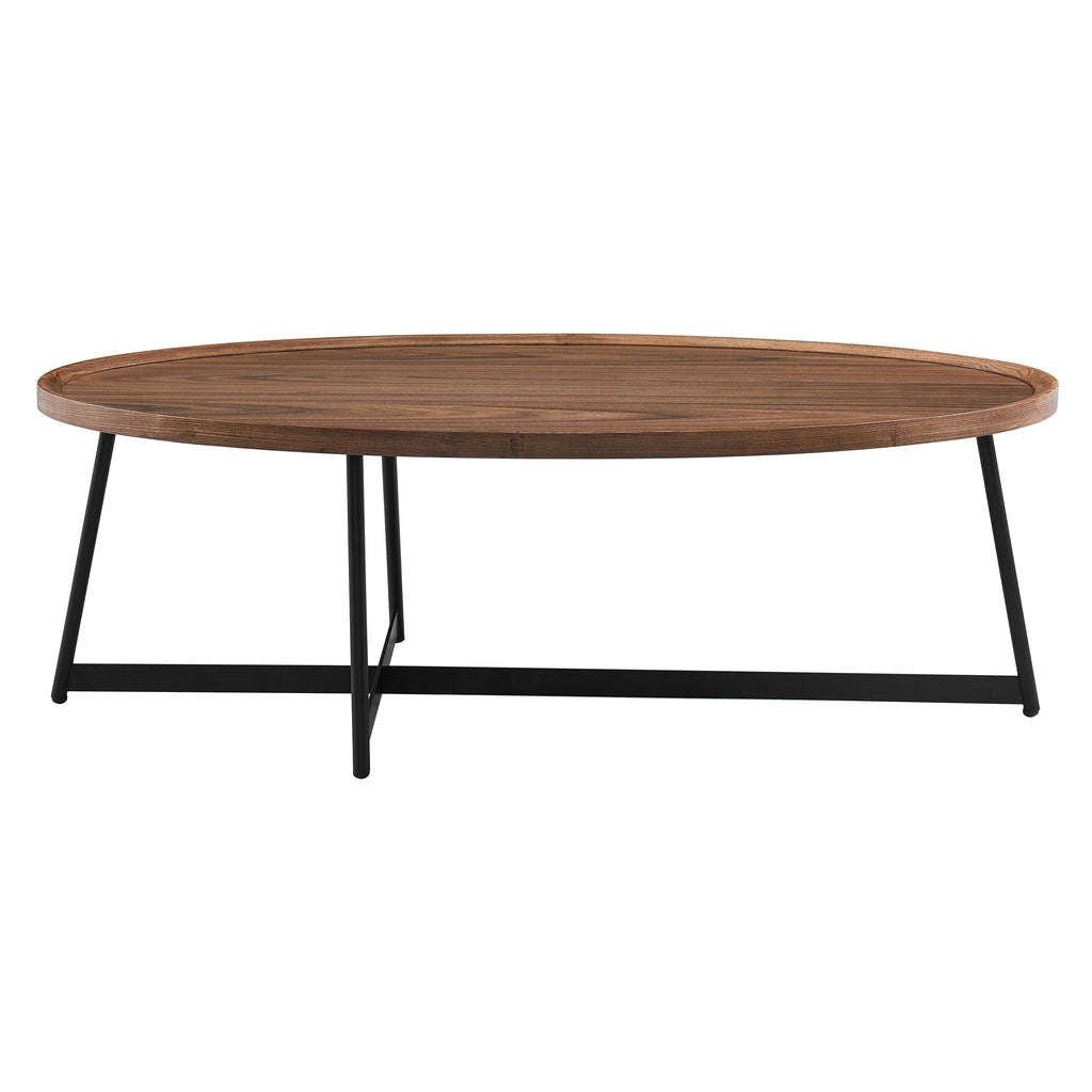 Niklaus 47" Oval Coffee Table - Walnut