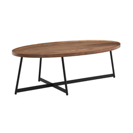 Niklaus 47" Oval Coffee Table - Walnut