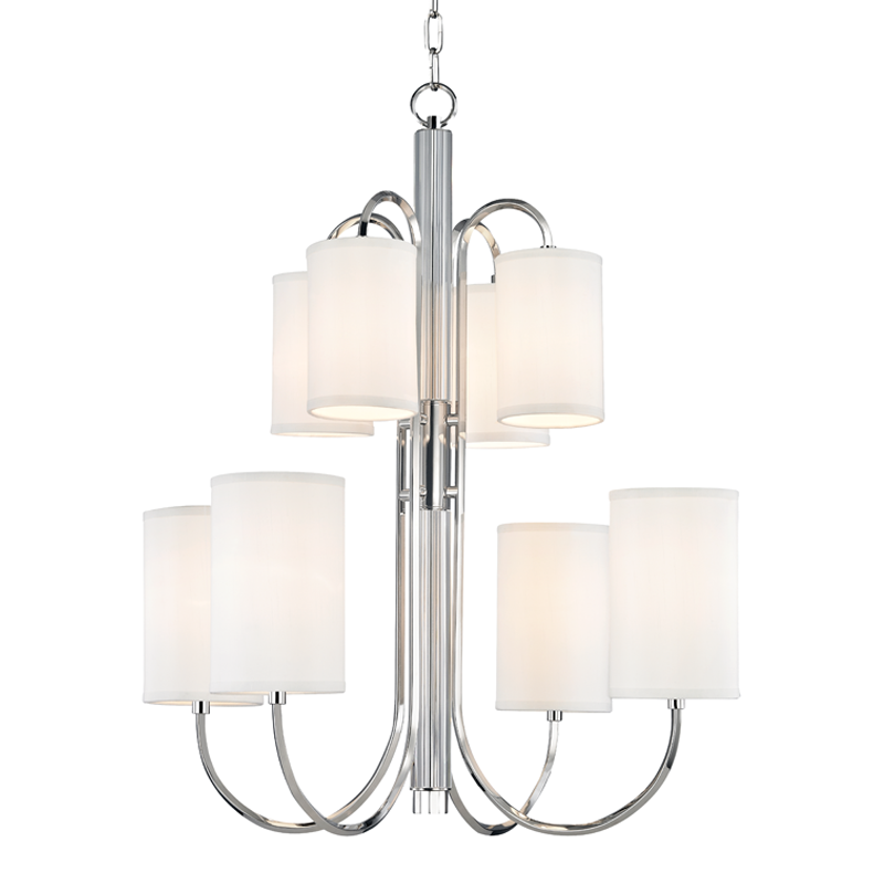 Junius Chandelier 32" - Polished Nickel