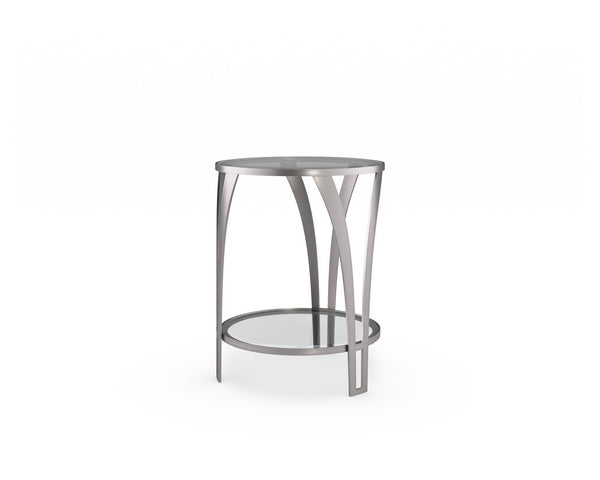 Round Side Table - Brushed Stainless