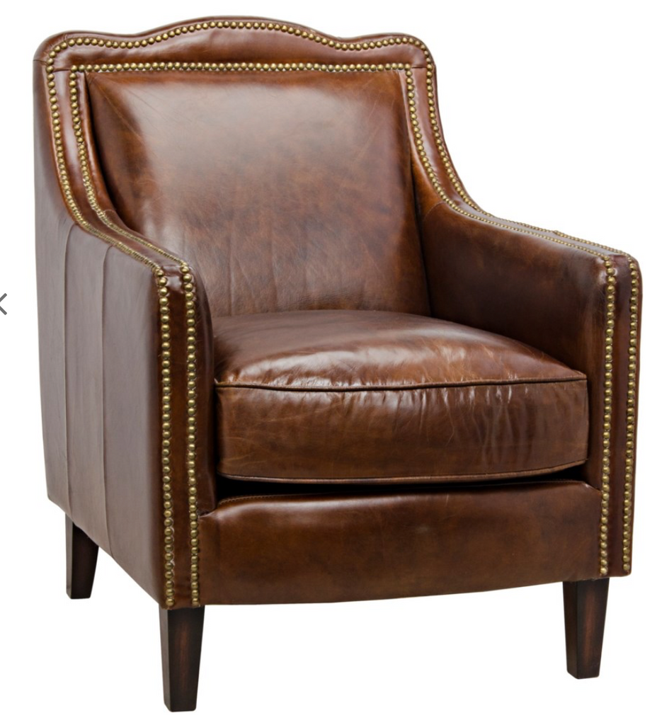 Club Chair, Vintage Leather