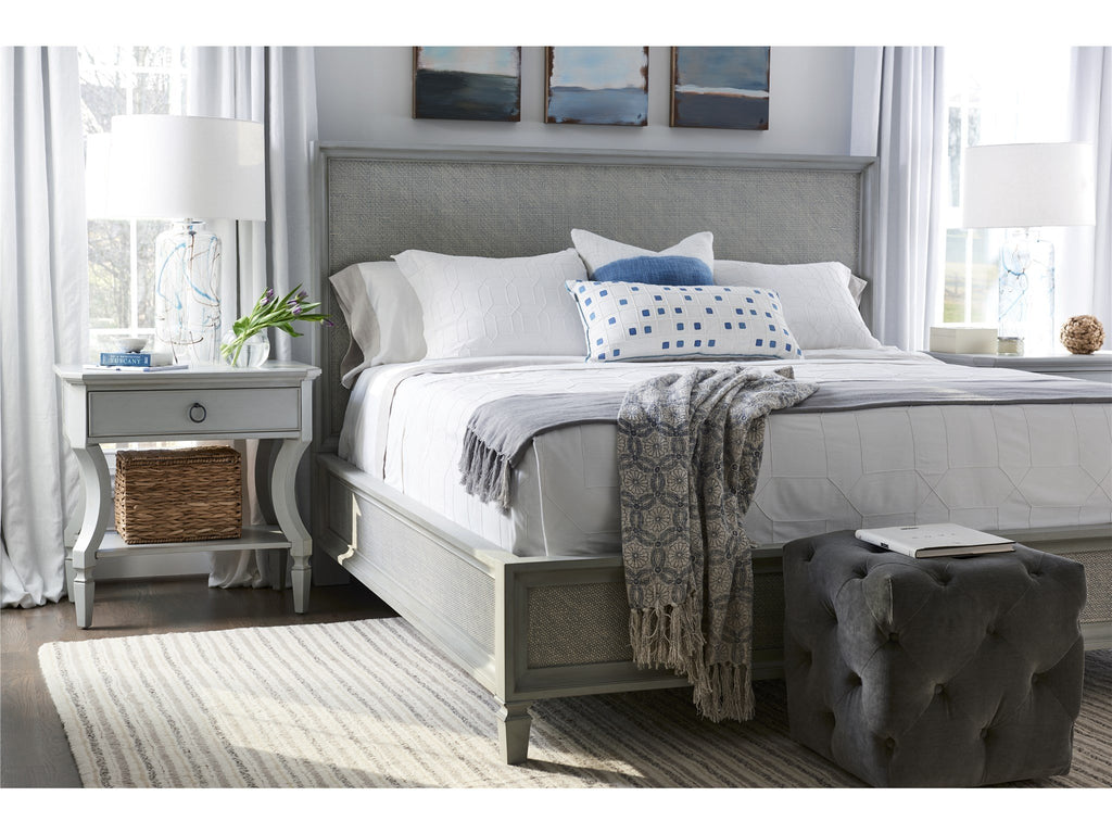 Summer Hill - French Gray Woven Accent Queen Bed