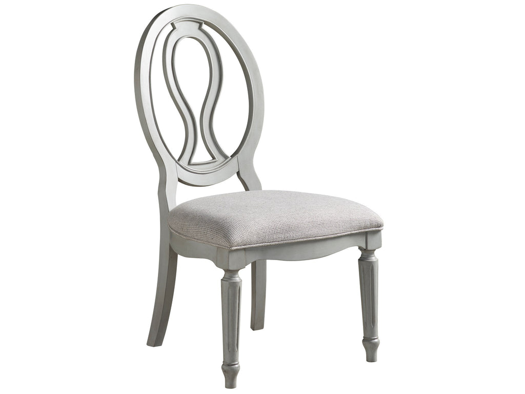 Summer Hill - French Gray Pierced Back Side Chair