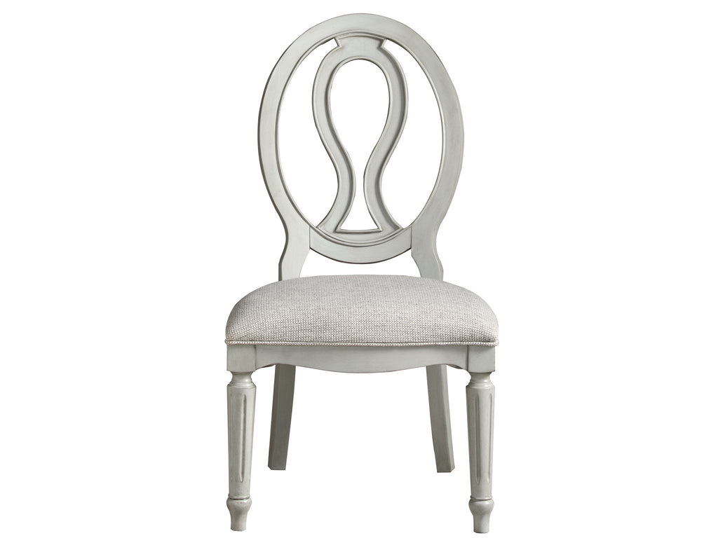 Summer Hill - French Gray Pierced Back Side Chair