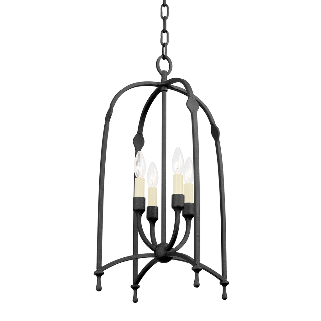 Rhett 4 Light Lantern - Black Iron 26.5"