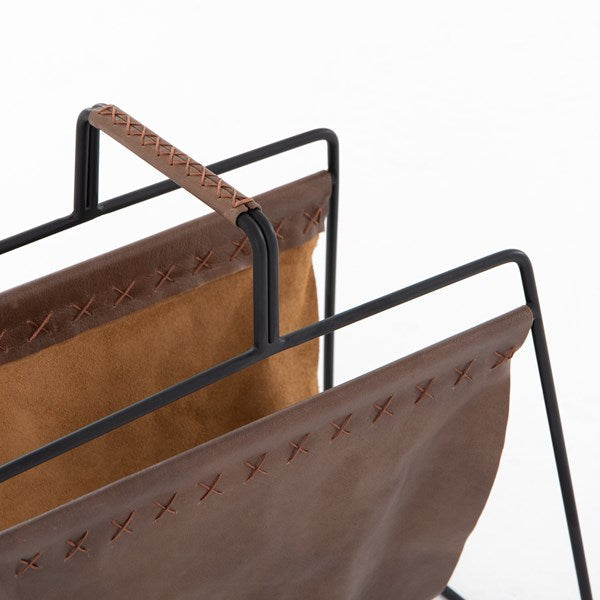 Aesop Magazine Rack-Patina Brown by Four Hands