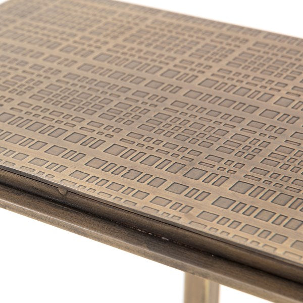 Acid Etch C Table- Antique Brass by Four Hands