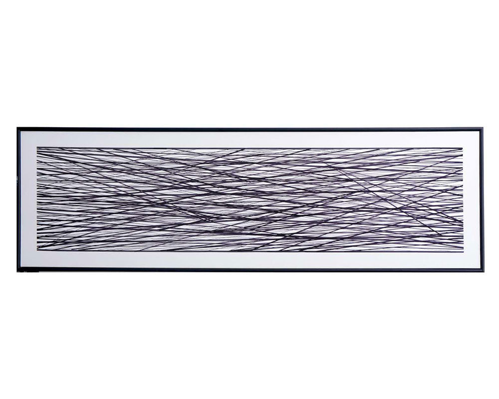 Midnight Meadow - 72" X 22" - Black Floater Frame
