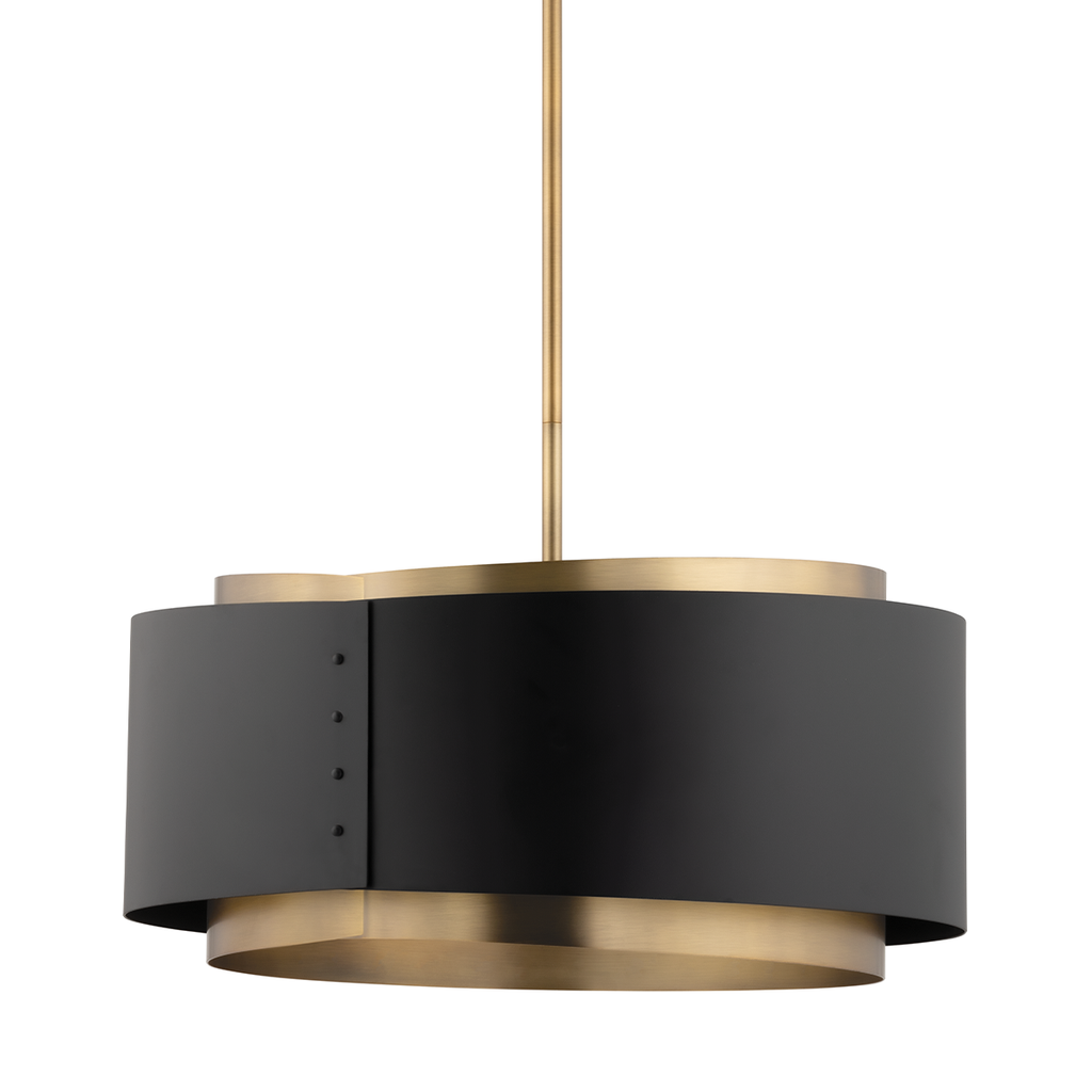 Roux 1 Light Pendant - Patina Brass