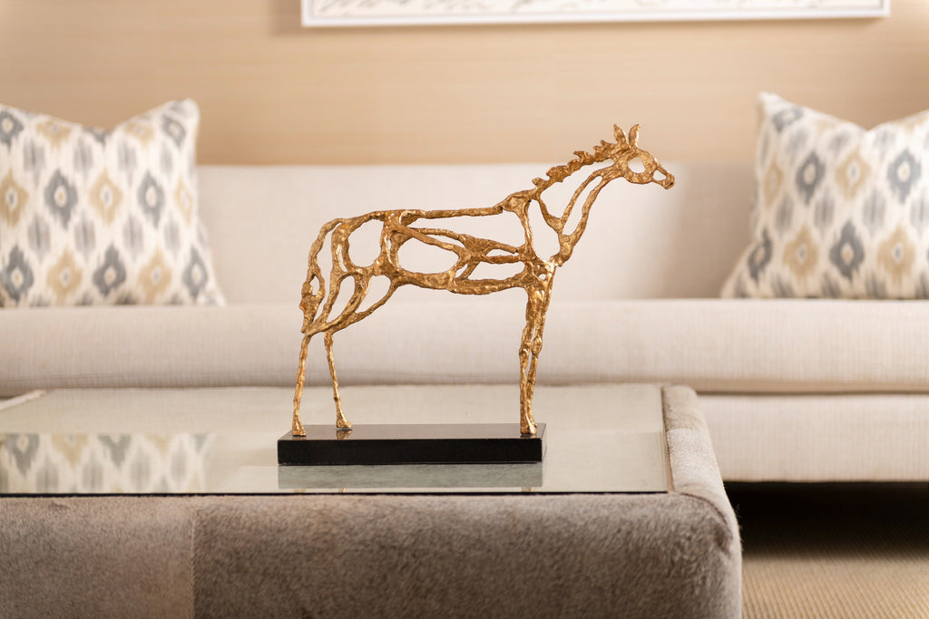 Arabian Horse Statue - Gold Leaf