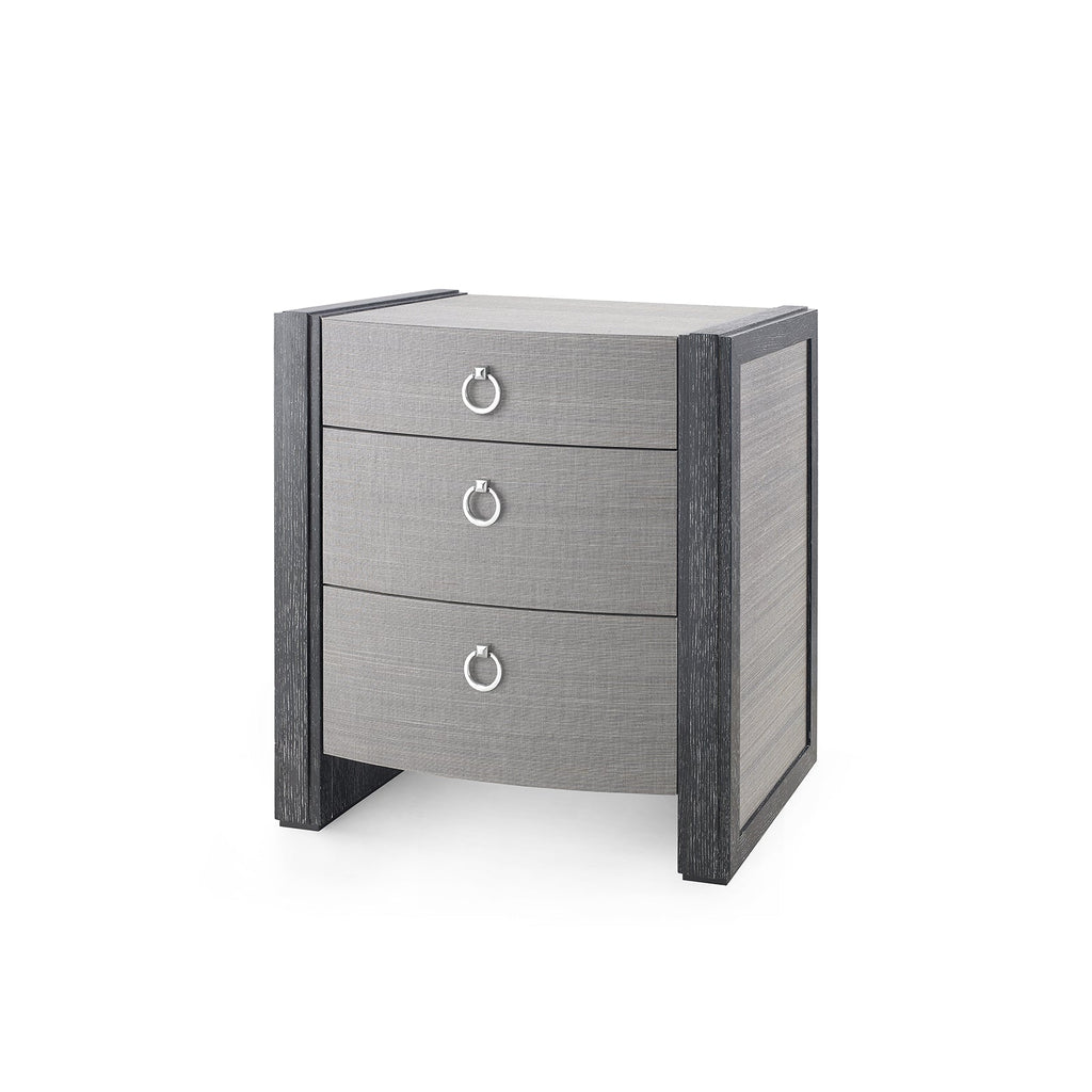 Albert 3-Drawer Side Table - Ash Gray Shimmer