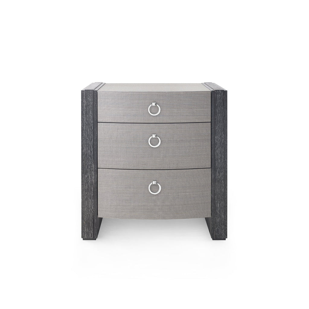 Albert 3-Drawer Side Table - Ash Gray Shimmer