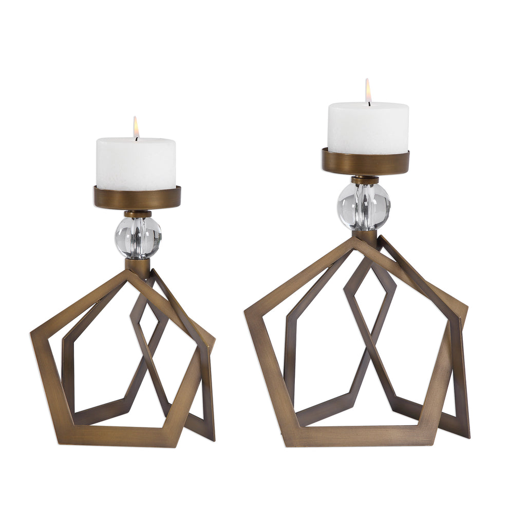 Lianna Open Bronze Candleholders Set/2