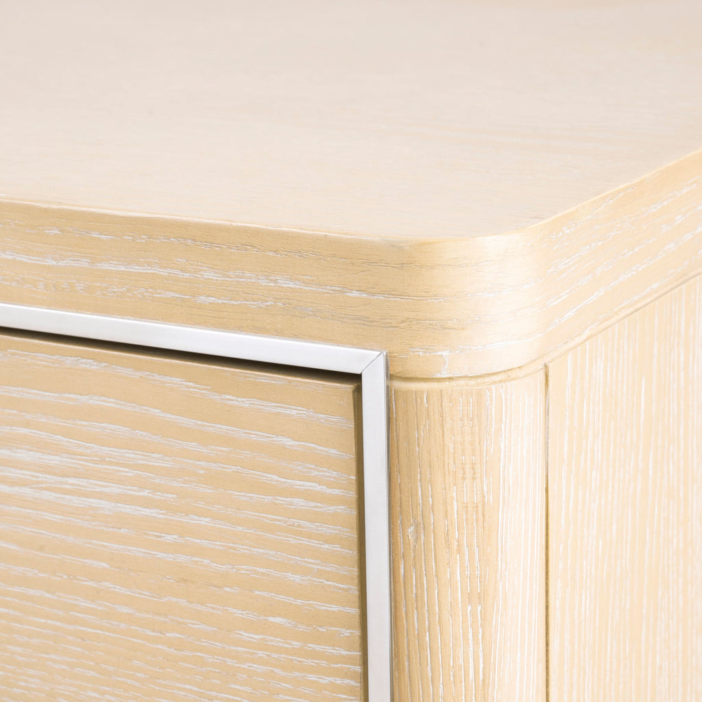 Adrian 2-Drawer Side Table - Wheat