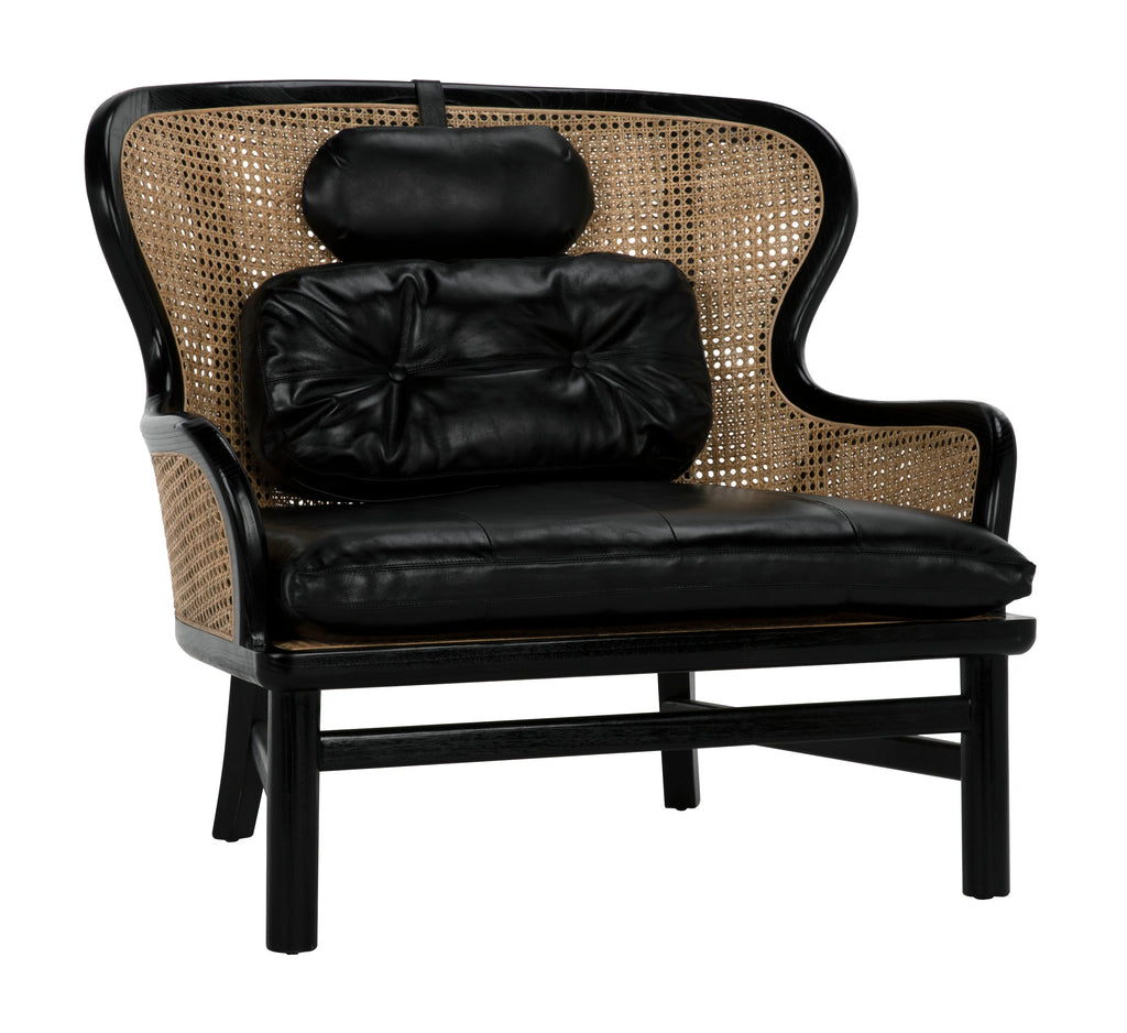 Marabu Chair, Charcoal Black with Leather