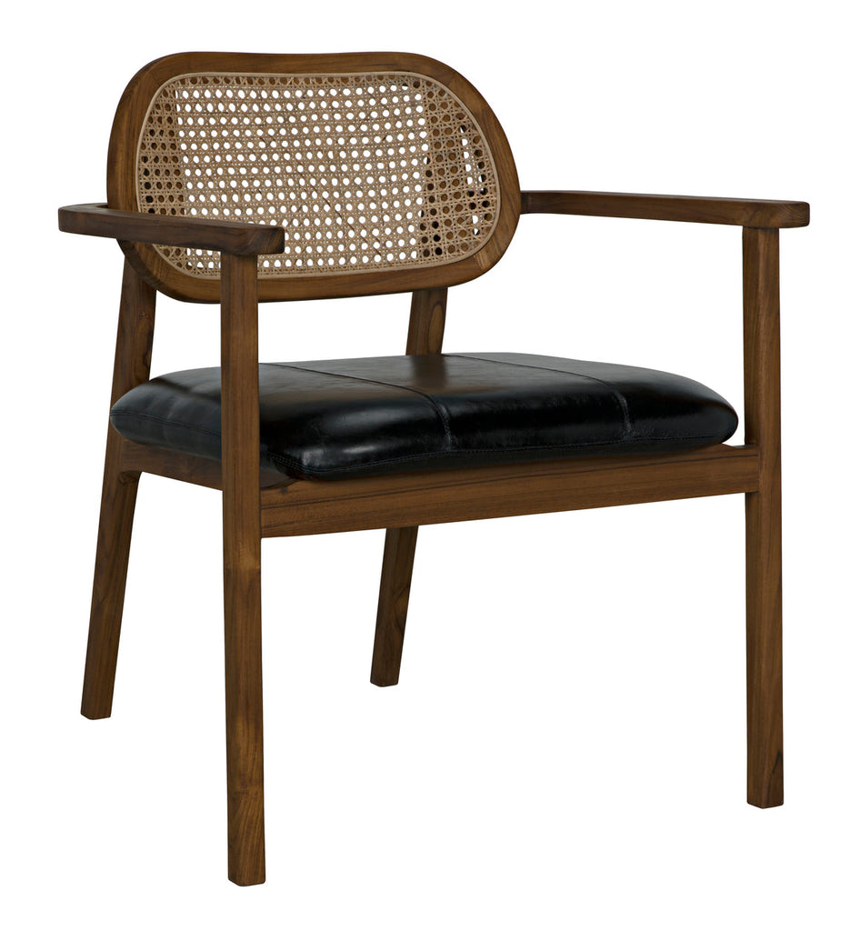 Tolka Chair, Teak with Leather Seat