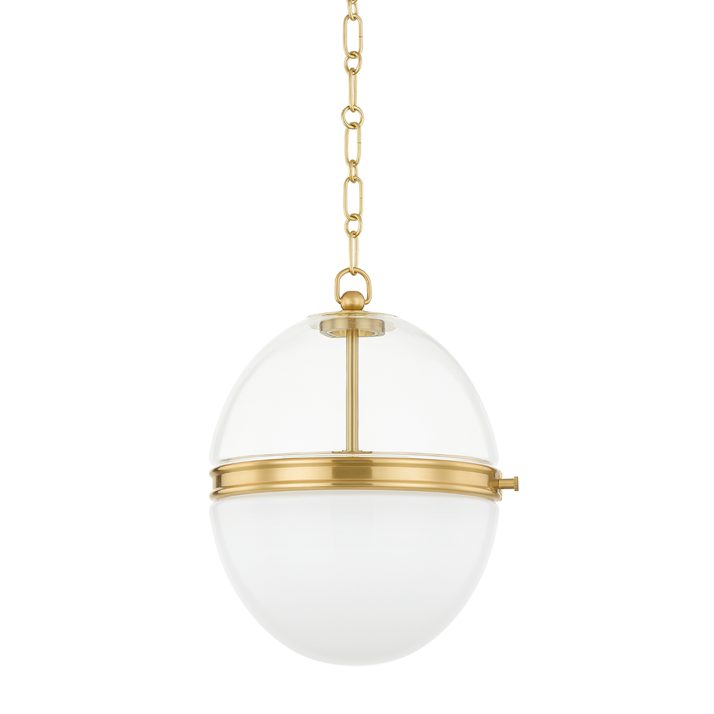 Donnell 1 Light Pendant - Aged Brass 15.25"